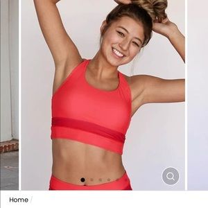 Nani swim top and bottom in red poppy color